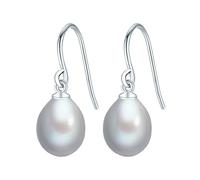 Valero Pearls Sterling Silver 925 rhodium-plated Ladies Earrings with Freshwater cultured Pearls silver Grey 60020068