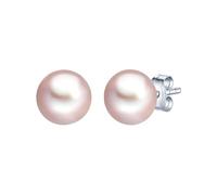 Valero Pearls Sterling Silver 925 rhodium-plated Ladies Stud earrings with Freshwater cultured pearls lilac 00178830