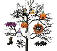 Valery Madelyn 12pcs 5.5-10cm Halloween Decorations, Halloween Baubles for Home Decor, Ornaments for Holiday Party Gift