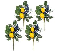 Valery Madelyn 4 Packs Picks with Artificial Lemons Spring Summer Decor