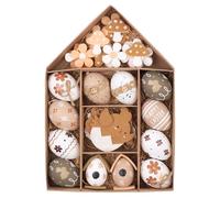 Valery Madelyn 40pcs Easter Egg Decoration Ornaments Set, Nature Hanging Easter Eggs for Tree,Woodland Basket Stuffers Assorted Egg Bulk for Spring Window Party Decor