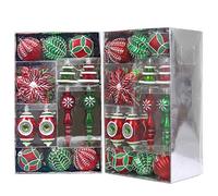 Valery Madelyn 50 Set Classic Collection Splendor Shatterproof Christmas Ball Ornaments,50 Metal Hooks Included