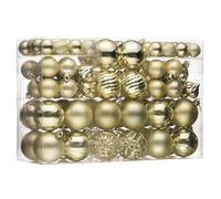Valery Madelyn Christmas Baubles for Christmas Tree Decorations,100 Pcs Gold Shatterproof Xmas Ball Ornaments Set