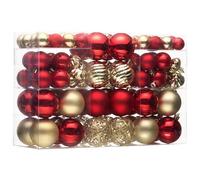 Valery Madelyn Christmas Baubles for Christmas Tree Decorations,100 Pcs Red Gold Shatterproof Xmas Ball Ornaments Set