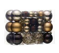 Valery Madelyn Christmas Tree Decorations 50pcs, Copper and Brown Xmas Baubles Shatterproof Ball Ornaments Pack