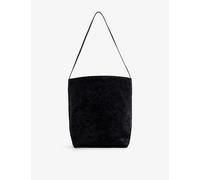 Valesque Womens Valesque Small Crushed Velvet Bucket Bag Black
