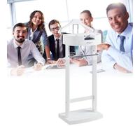 Valet Stand for Men and Women, Freestanding Floor Multifunctional Suit Hanger Rack, 43.1 x 34.2 x 106.6 cm, Clothes Stand with Trouser Rack and Storage Grid, White