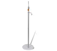 Valet Stand Metal Frame Silver Grey with Trouser Holder and Clothes Rack, Sturdy Mute Holder for Suit, Jacket Holder, Organiser in Bedroom, Hallway, Office and Hotel