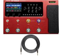 VALETON GP-200 Red Multi Effects Processor + 10ft Cable Bundle Guitar Bass Pedal with Expression Pedal FX Loop MIDI I/O Amp Modeling IR Cabinets OTG USB Audio Interface