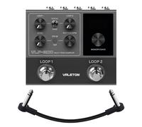 Valeton Looper Pedal Dual Track Stereo Looper for Guitar, Bass, Keyboard, Vocals Drum Machine 99 Project Storage Spaces Software Support VLP-200