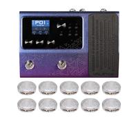 Valeton Multi-Effects with Expression Pedal Guitar Bass Amp Modeling IR Cabinets Simulation Multi Language Stereo OTG USB Audio Interface GP-100 Violet