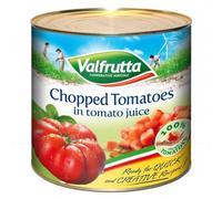 Valfrutta Chopped Tomatoes Tomato Juice Italian Big Catering Tin Can 2.5kg