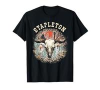 Valgory Vintage Vintage Stapleton Cactus Western Deserts Funny Cow & Leopard Unisex-Adults T-Shirt Black Size S
