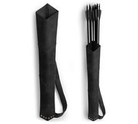 Valhalla Gear, Back Arrow Archery Quiver, Vintage Holder for Shooting Practice, Training, Full Grain Leather, Handmade Archer Accessories (Charcoal Black)