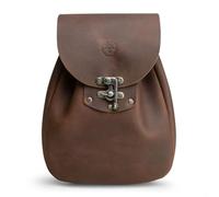 Valhalla Gear, Medieval Style Belt Pouch for Cell Phone and Personal Items, Camping, Cosplay, Full Grain Leather Bag, Handmade, Bourbon Brown, Bourbon Brown, Classic