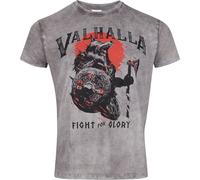 Valhalla is calling - No Fight No Glory - Nordic Warrior Viking T-Shirt mottled grey XL