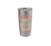 Valhalla is Calling Viking Serpent Rune Compass Ravens Stainless Steel Insulated Tumbler