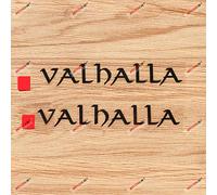 Valhalla Lettering Decal Sticker Vinyl Odin Viking Norse - 2 Pack Black, 10.2cm - for Car Boat Laptop Phone