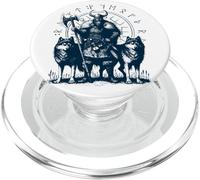 Valhalla Odin Rune Circle Nordic Viking Warrior Wolfs PopSockets PopGrip for MagSafe