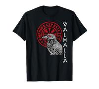 Valhalla Raven Odin's Raven Odin Runes Norse Compass Viking T-Shirt