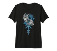 Valhalla Raven Ravens Odin's Runes Norse Compass Viking Premium T-Shirt