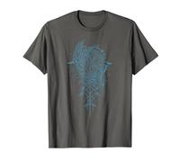 Valhalla Raven Ravens Odin's Runes Norse Compass Viking T-Shirt, Men, Asphalt Grey, XX-Large