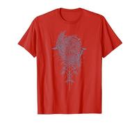 Valhalla Raven Ravens Odin's Runes Norse Compass Viking T-Shirt, Men, Red, XX-Large