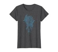 Valhalla Raven Ravens Odin's Runes Norse Compass Viking T-Shirt, Women, Dark Heather Grey, 3X-Large