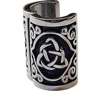 VALHALLA Viking Beard Bead 316L Steel Silver Stainless Steel Large Opening Closure