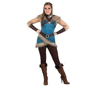 Valhalla Viking Fancy Dress Costume Women's Medium Blue