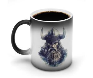 Valhalla-Viking Norse Mythology God Cute Color Changing Mug Ceramic Heat Sensitive Mugs Magic Coffee Cup with Handle 12 Oz