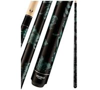 VALHALLA Viking VA214 Hard Rock Maple Pool/Billiard Cue Black & Teal Marble 13mm - 21oz