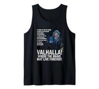 Valhalla Where the Brave May Live Forever Viking Wolf Tank Top