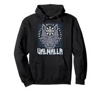 Valhalla Wolf Mask Odin Viking Runes Norse Compass Vegvisir Pullover Hoodie
