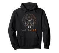 Valhalla Wolf Nordic Gods Compass Odin's Runes Viking Pullover Hoodie