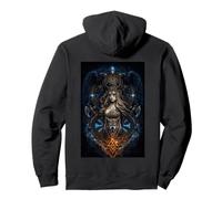 Valhalla Wolf Wolves Freya Runes Hugin & Munin Viking Pullover Hoodie