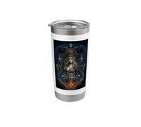 Valhalla Wolf Wolves Freya Runes Hugin & Munin Viking Stainless Steel Insulated Tumbler