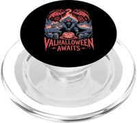 Valhalloween Awaits - Valhalla Viking Dragon Halloween PopSockets PopGrip for MagSafe