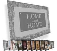 Valia Home Floor Mat Dirt Trap Mat for Indoor and Outdoor Use - Doormat - Non-Slip Clean Step Mat - Front Door Shoe Scraper - Home Design 60 x 80 cm (Home 1)