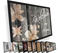 Valia Home Floor Mat Dirt Trap Mat for Indoor and Outdoor Use - Doormat - Non-Slip Clean Step Mat - Front Door Shoe Scraper - Home Design 40 x 60 cm (Home 1)