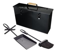 Valiant Ash And Pellet Carrier With Brush And Shovel Pan Set