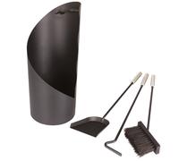 Valiant Companion Fire Tool Set | Durham | Includes Poker, Dustpan, Brush Stand