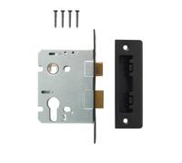 Valiant Euro Profile Mortice Door Lock - Secure Euro Cylinder Lock Case for Wooden Doors - Heavy-Duty Steel Construction - Easy to Install (Black - Boxed, 3" (76mm))