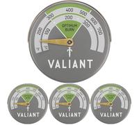 Valiant FIR116 Magnetic Stove Thermometer, Aluminum, Green, 63mm (Pack of 4)