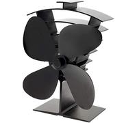 VALIANT (FIR361) Premium IV 4-Blade Heat Powered Log Burner & Stove Fan, Black