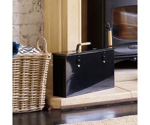Valiant Fireside Ash and Pellet Carrier in Black Steel