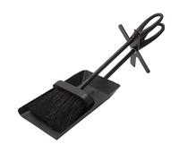Valiant Fireside Ash Brush & Shovel Hearth Tidy Set | 38 cm Cast Iron Handles | Durable Fireplace, Stove, BBQ & Fire Pit Cleaning Tools