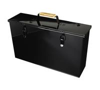 Valiant Fireside Metal Ash Carrier, Black, 45cm x 26cm x 12cm