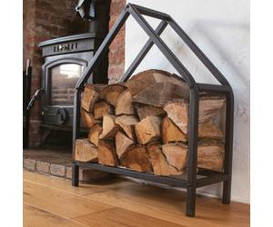 Valiant Fireside Log Storage House Rack For Wood, Kindling And Paper