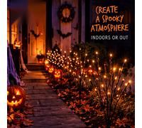 Valiant Halloween Party Pathway Lights. 8 Pack. Battery Powered. White Light